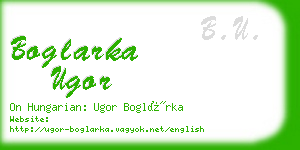 boglarka ugor business card